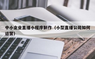 商洛中小企业直播小程序制作（小型直播公司如何运营）